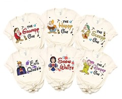 Disney Snow White and the Seven Dwarfs Characters Unisex Adult Kid Tee 82063
