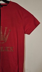 Krisp NYC Shirt Size XL Chest measures 21.5 In Rollex Crown Red & Black New /Tag