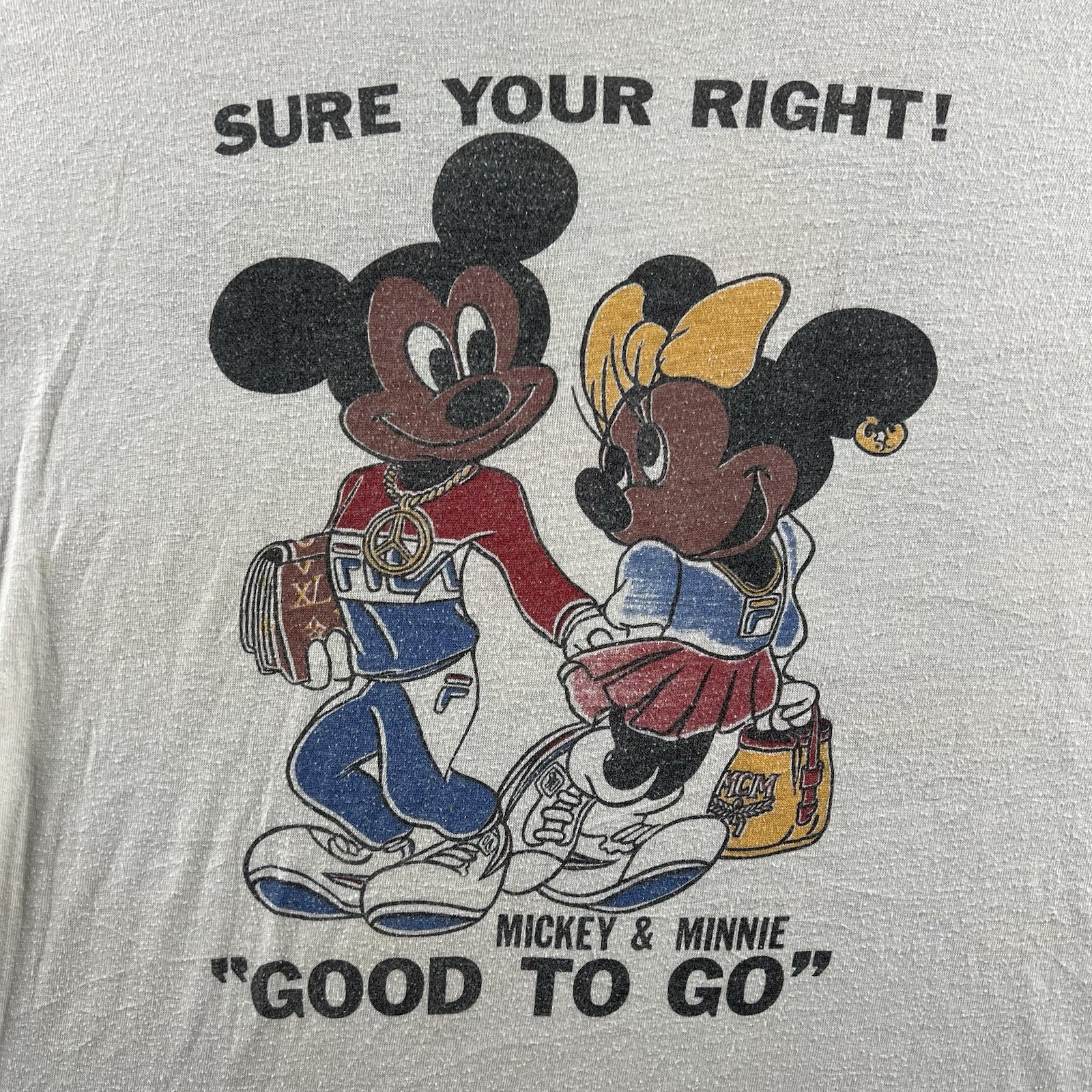 Vintage Mickey Mouse Good To Go Shirt Mens Large Rap Hip Hop Parody Distressed gallery