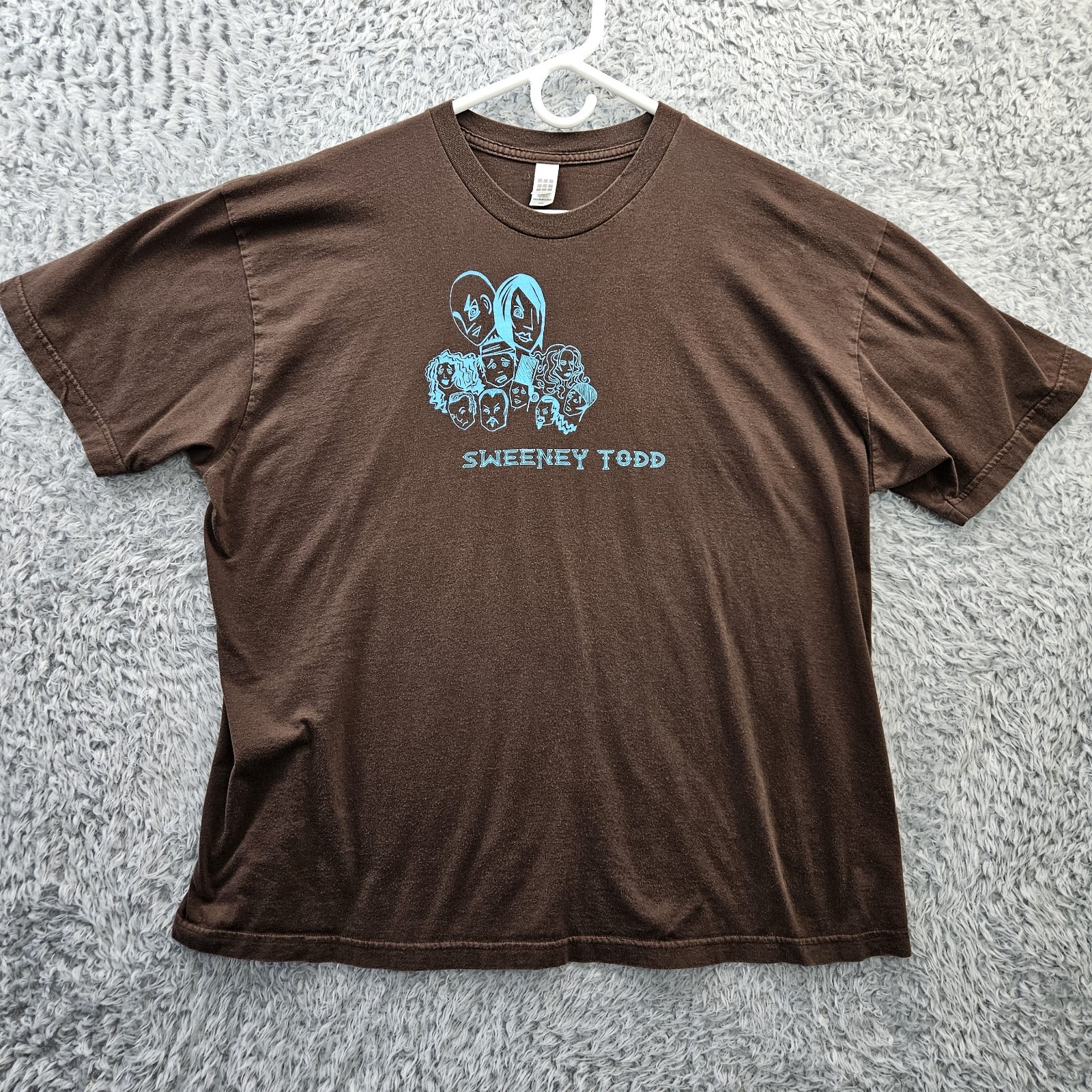 Sweeny Todd T Shirt American Apparel Made in USA Vintage 2XL Brown