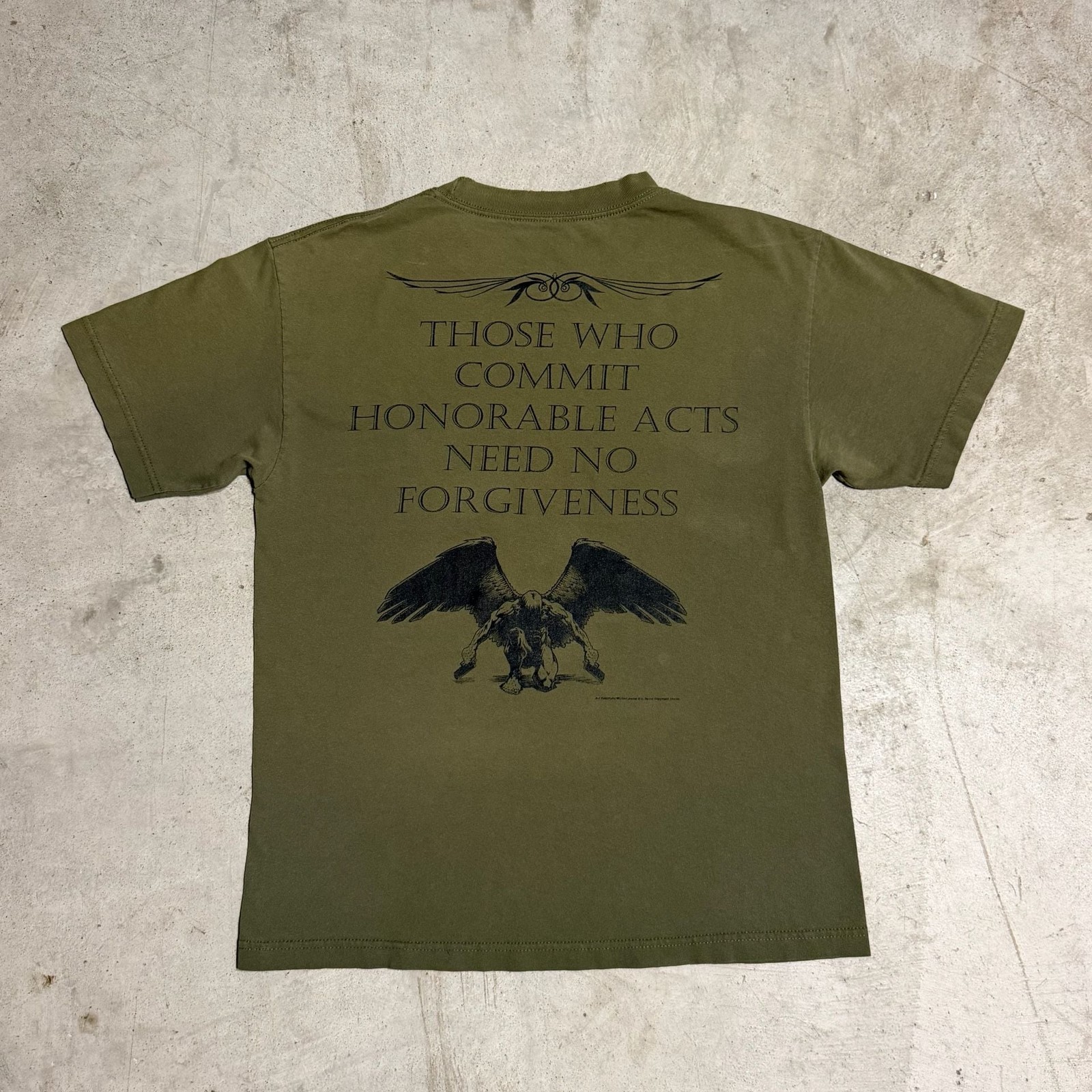 Wicked Jester Honorable Acts Olive Green Winged T-Shirt gallery
