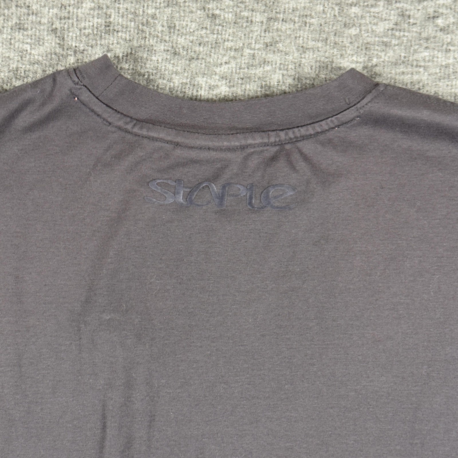 Staple Pigeon Shirt Mens Small Gray Zip Pocket Logo Streetwear Cotton SPG-TS-02 gallery