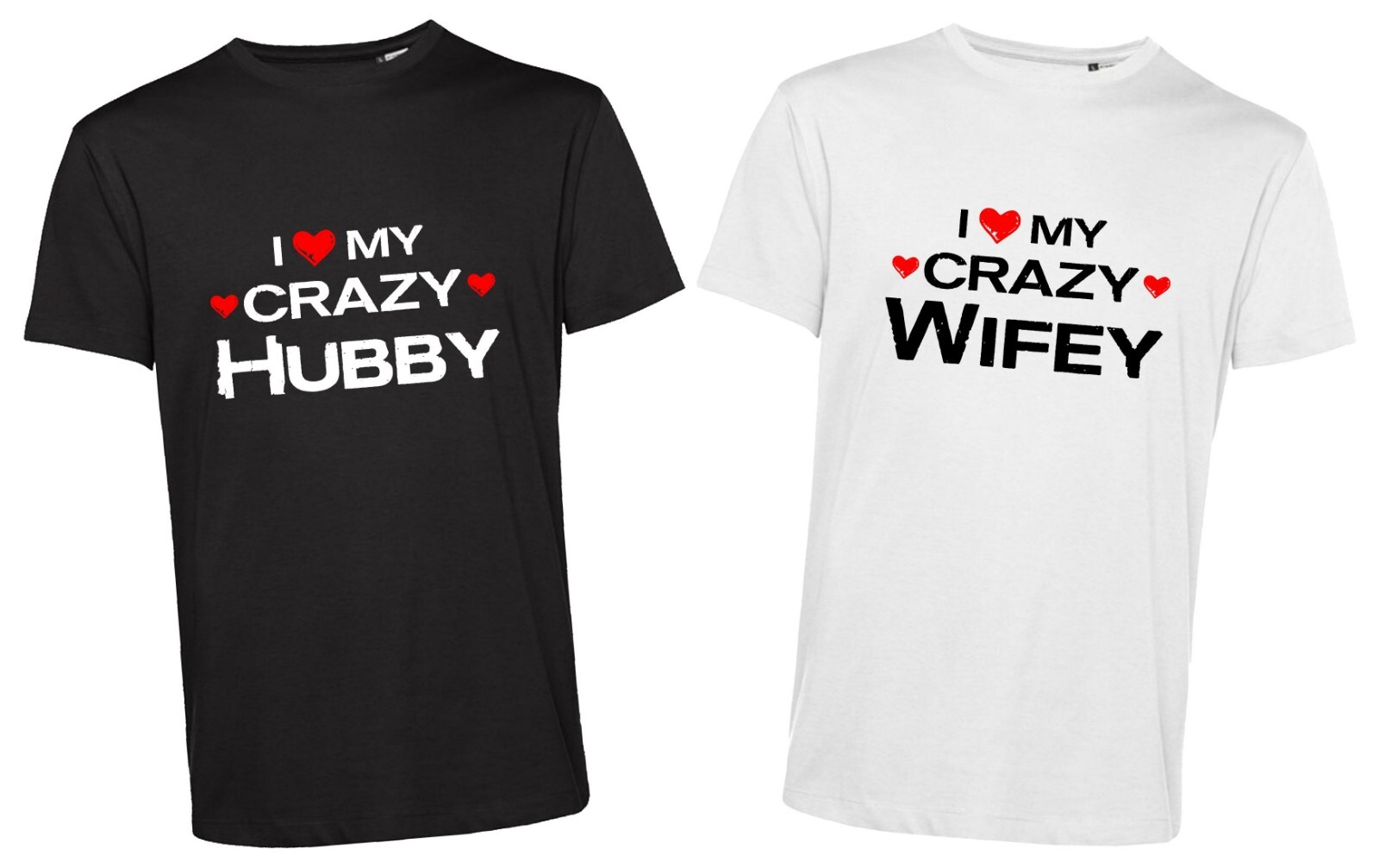 Hubby Wifey Couple Pack T Shirt I Love Hubby/Wifey Anniversary Gifts Unisex Top