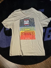 Men’s Big & Tall Old Navy X Run D.M.C. Softstyle T-Shirt Cream Boombox 2xl Tall