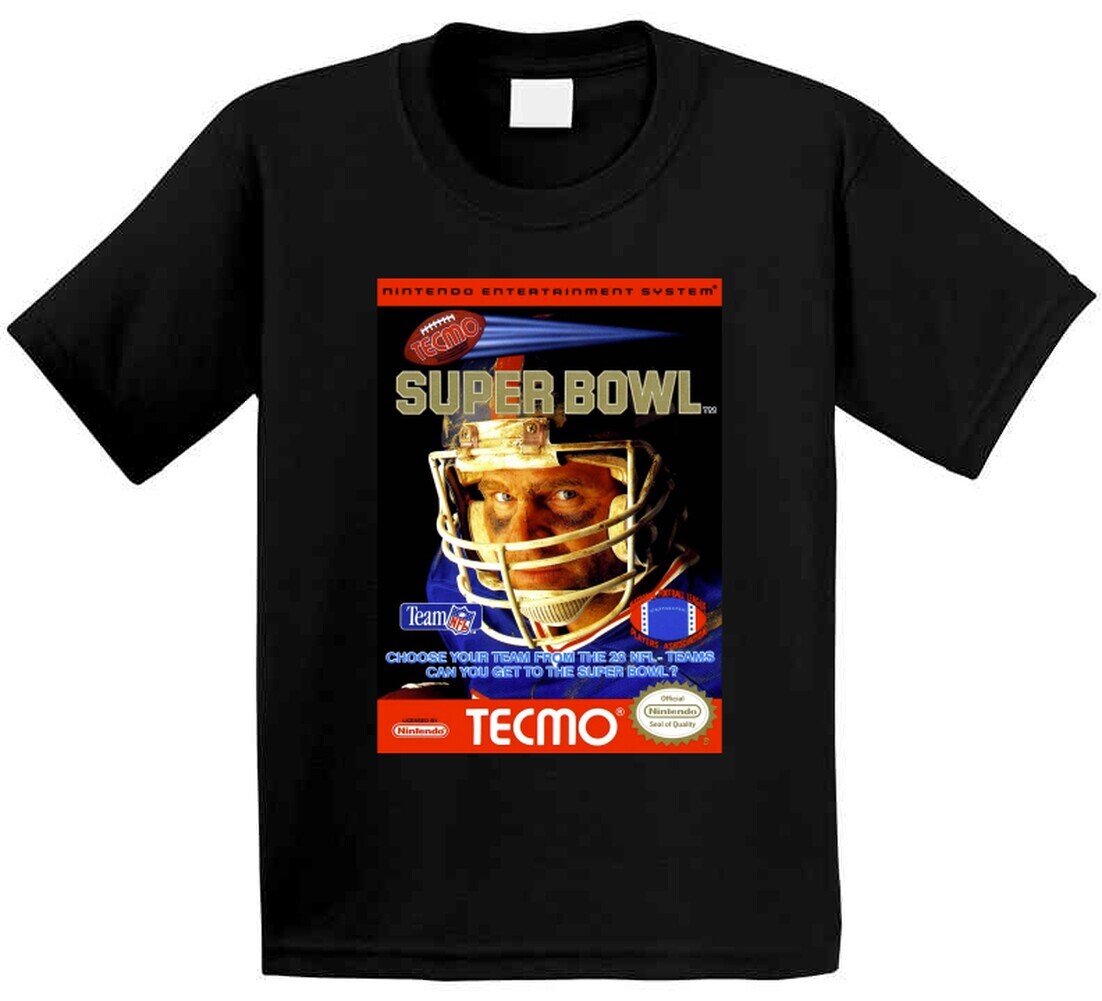 Tecmo Super Bowl Nes Video Game Cover T Shirt gallery