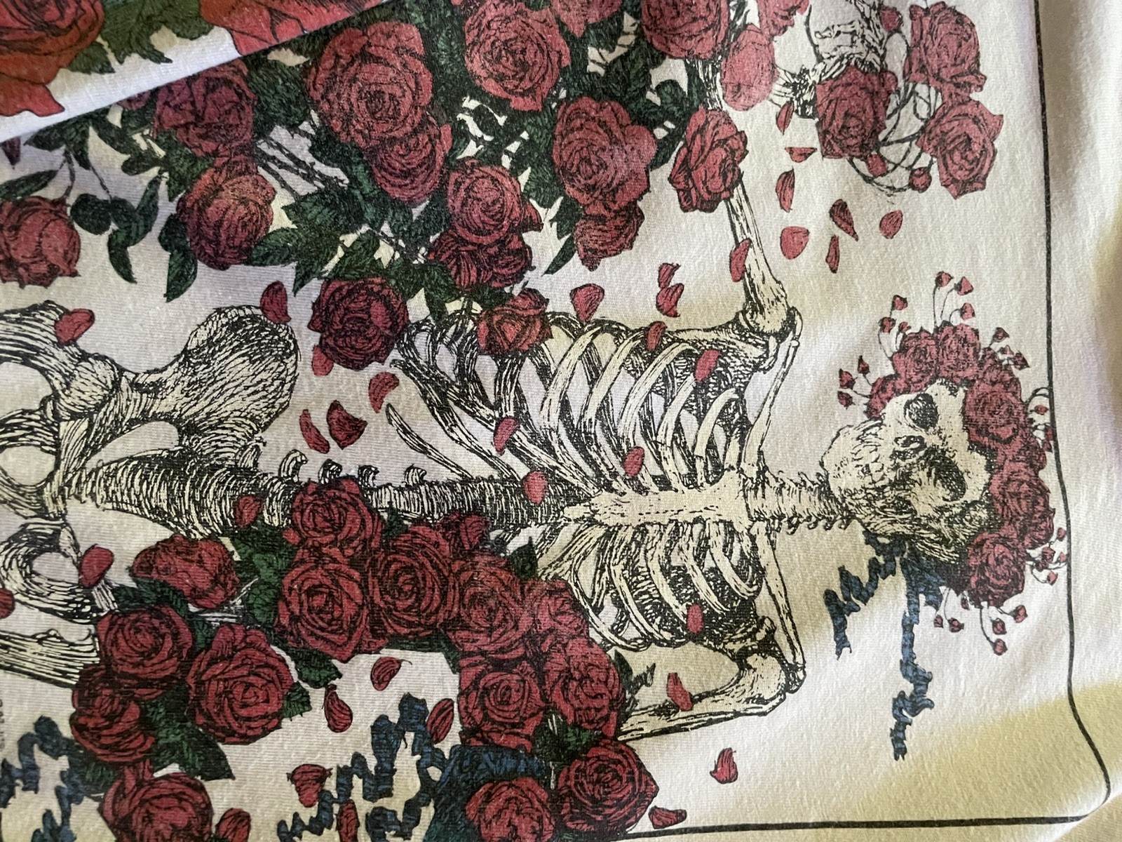 1980s Grateful Dead Long Sleeve Bertha Wagon Wheel and Roses T Shirt XL gallery