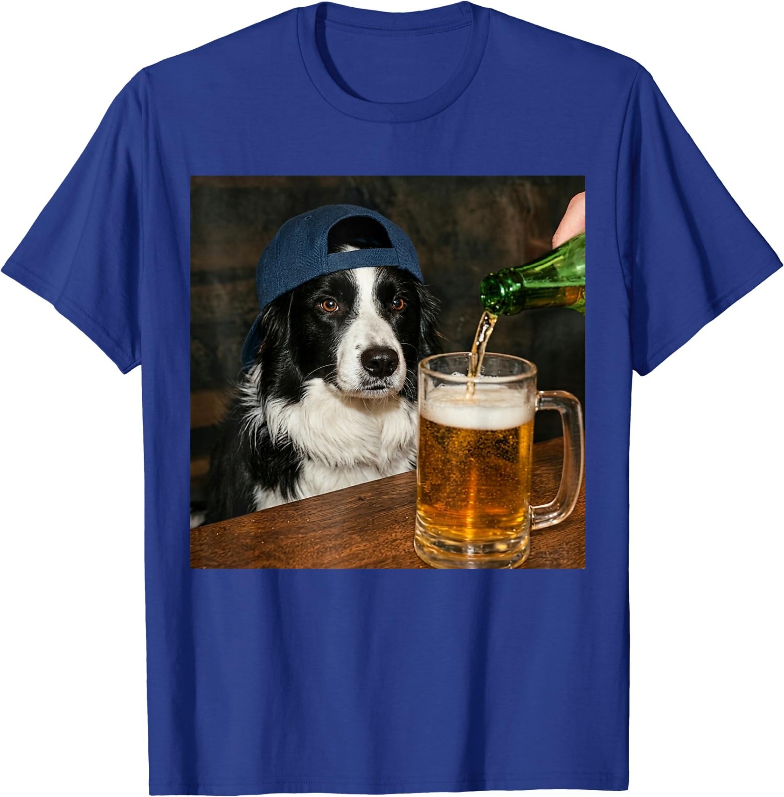 Border Collie Drinking Beer Funny Dog Meme T-Shirt gallery