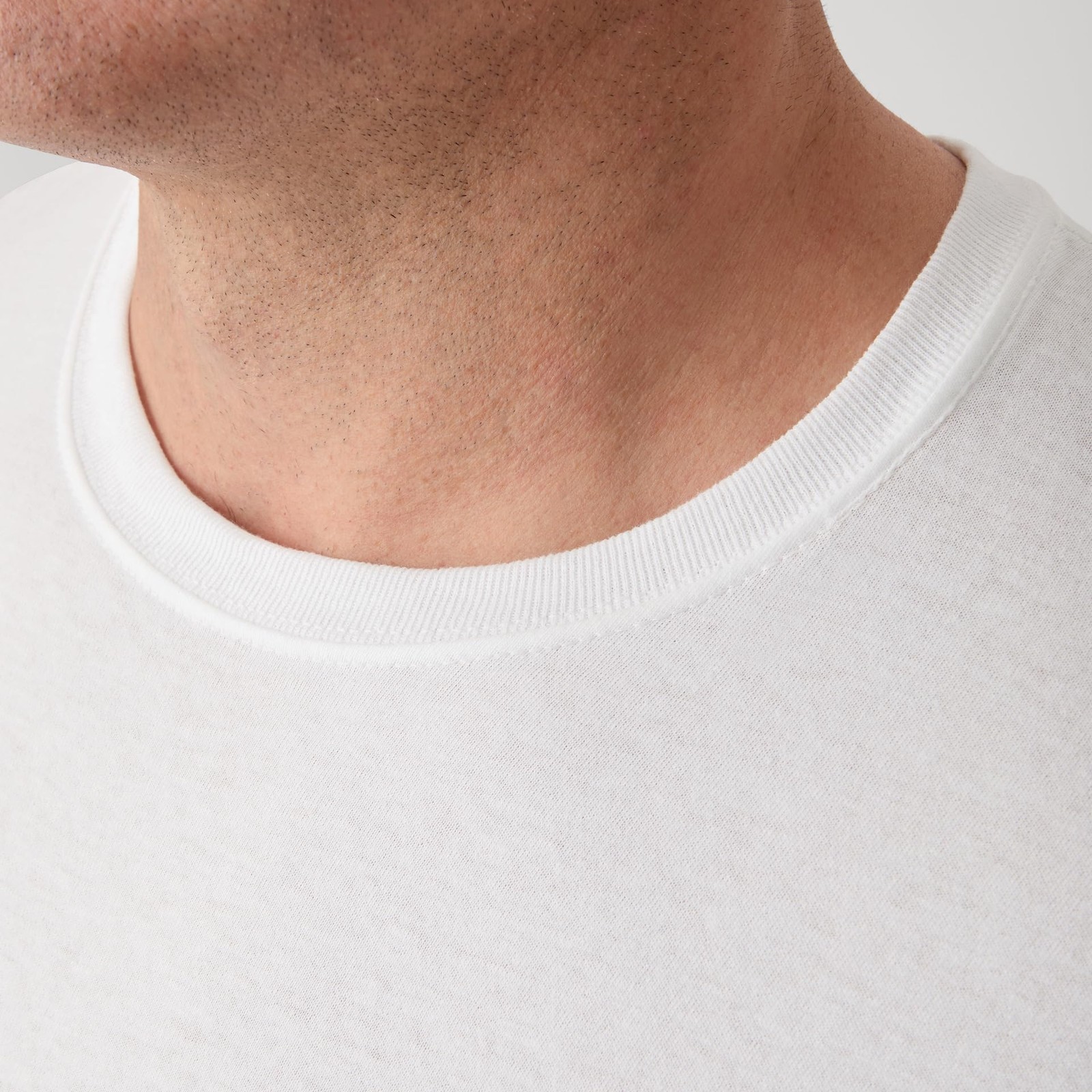 3 Pack Mens 100% Cotton Moisture-Wicking Crew Tee Undershirts,3XLarge White gallery