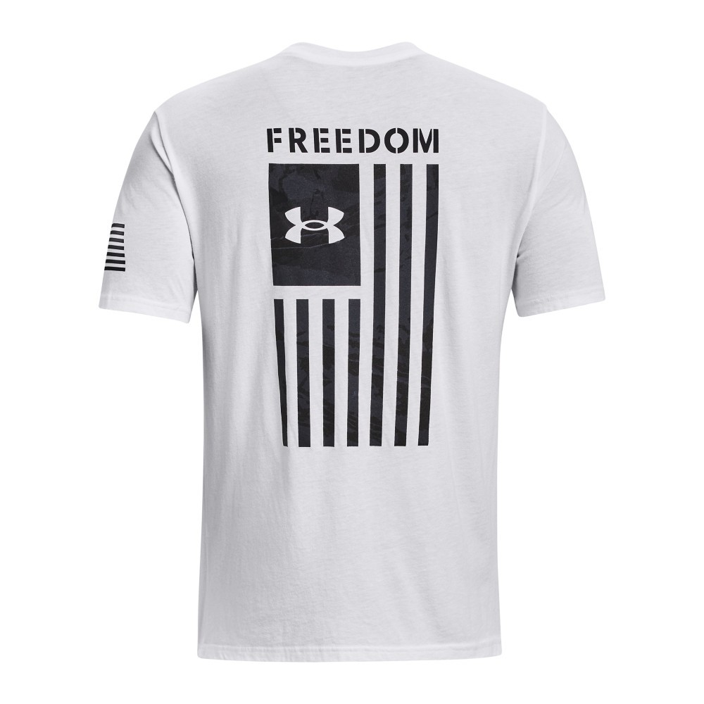 Under Armour 1370816 Men's UA Freedom Flag Camo T-Shirt, White/Black, 3X, Large gallery