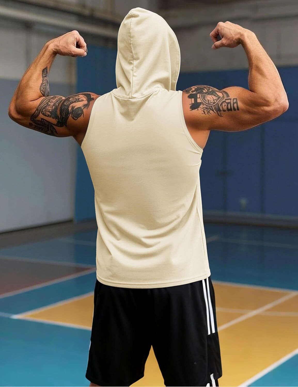 Mens Cotton Sleeveless Tank Top Summer Muscle Tee Breathable Casual Hoodie Shirt gallery