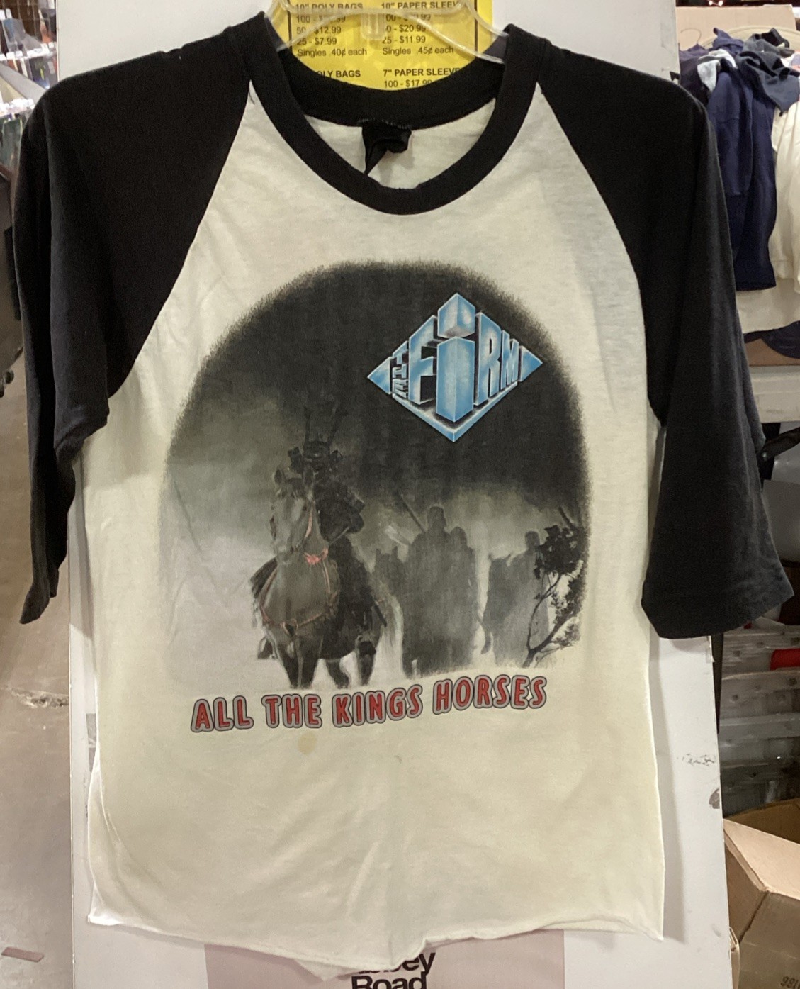 VINTAGE The Firm “All The Kings Horses” Large 3/4 Sleeve Baseball Band Tour Tee gallery