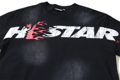 HELL STUDIOS STAR INS Same Style Big Logo Cotton Tee Wash Black T-shirt 2 Color