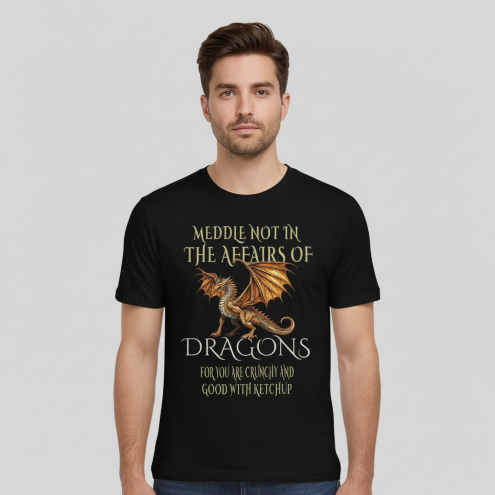 Do Not Meddle in the Affairs of Dragons Funny Fantasy Dragon T-Shirt gallery