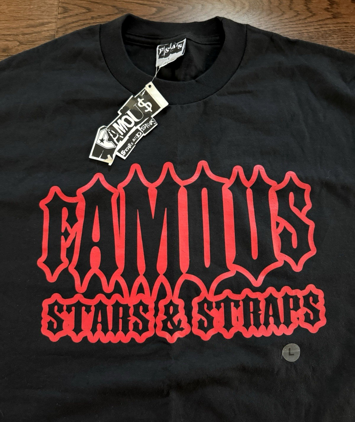 FAMOUS STARS And STRAPS Rare OG Logo shirt L NWT gallery