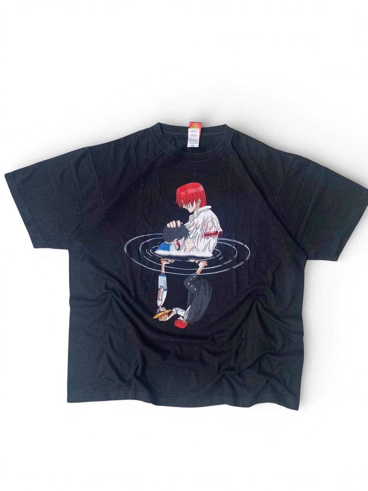 One Piece Luffy Shanks Rare Bootleg Anime Tee XXL Black Graphic Shirt gallery