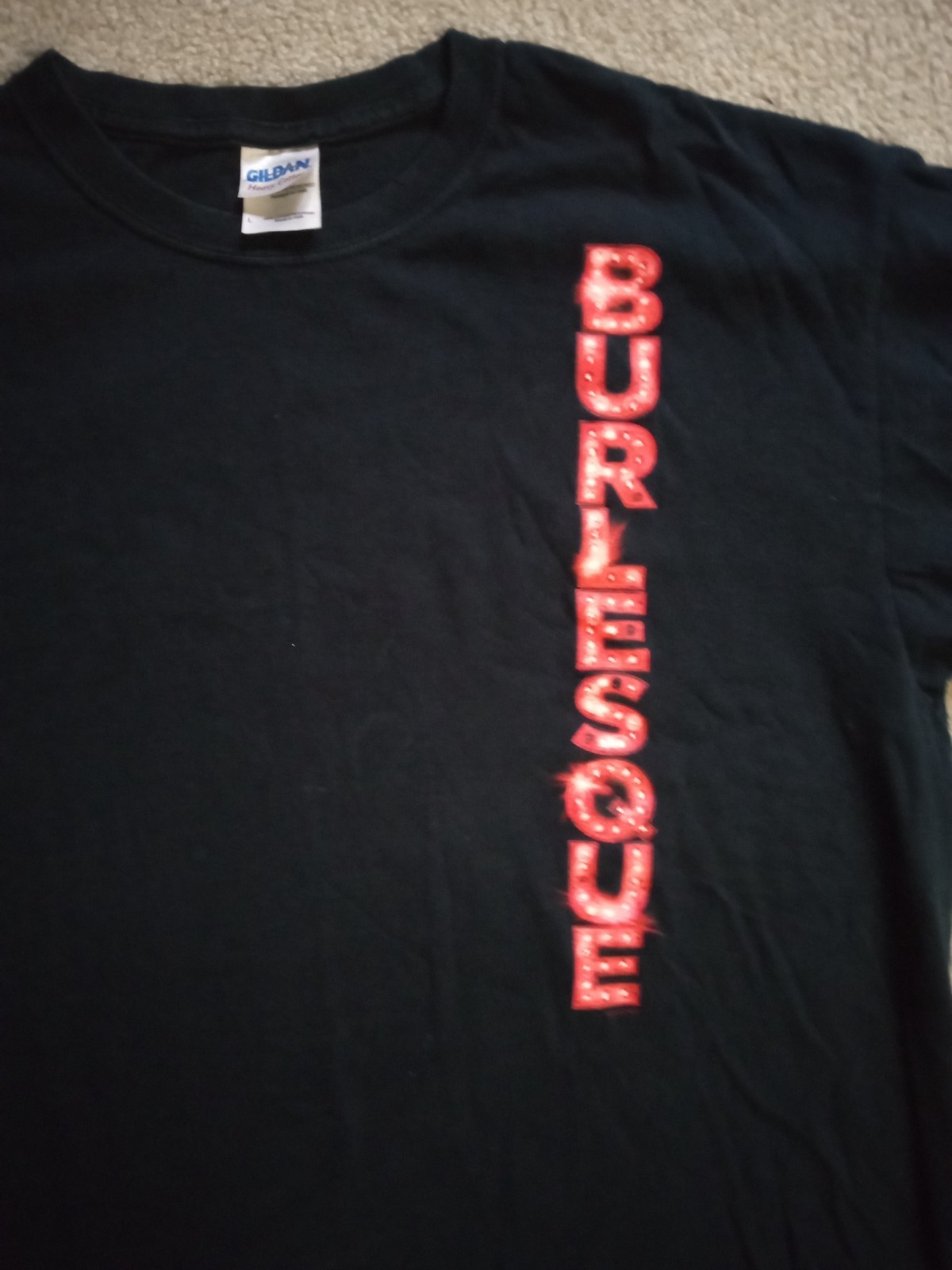 Burlesque vintage movie cher Christina Aguilera musical film crew shirt size L gallery
