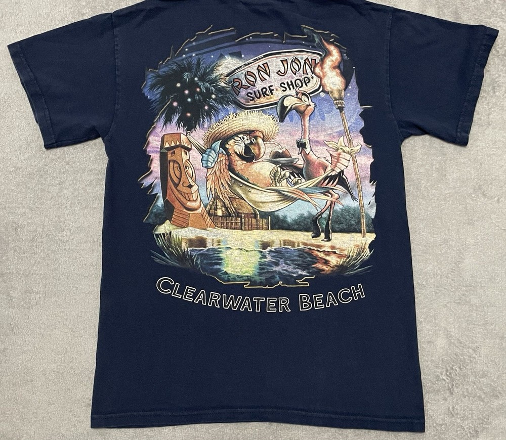 Ron Jon Surf Shop Clearwater Beach Florida Graphic T Shirt Men S Blue FL