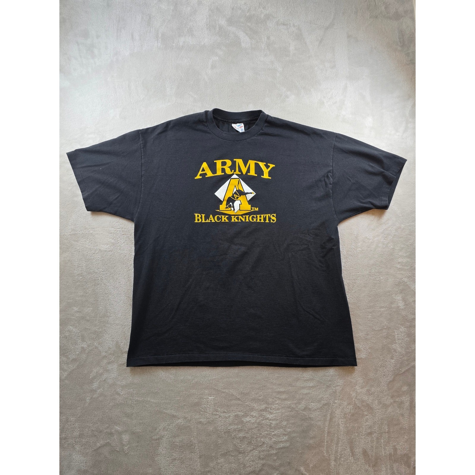 Vintage Army Black Knights T Shirt Mens XL Black Cheyenne Rough Riders USA Made gallery