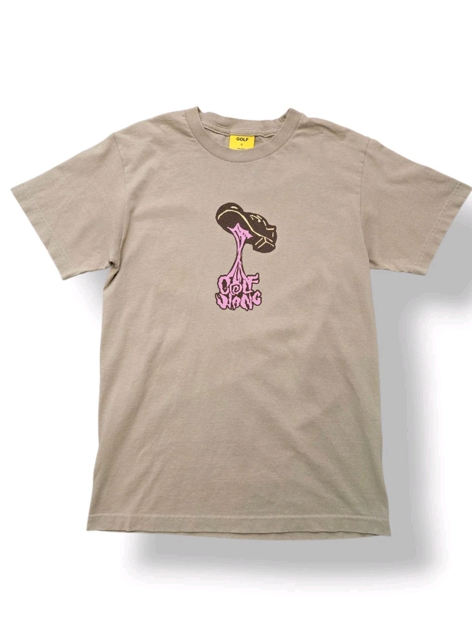 Golf Wang Gum Bottom of Shoe T-shirt Mens S Tyler The Creator Tan Crewneck gallery
