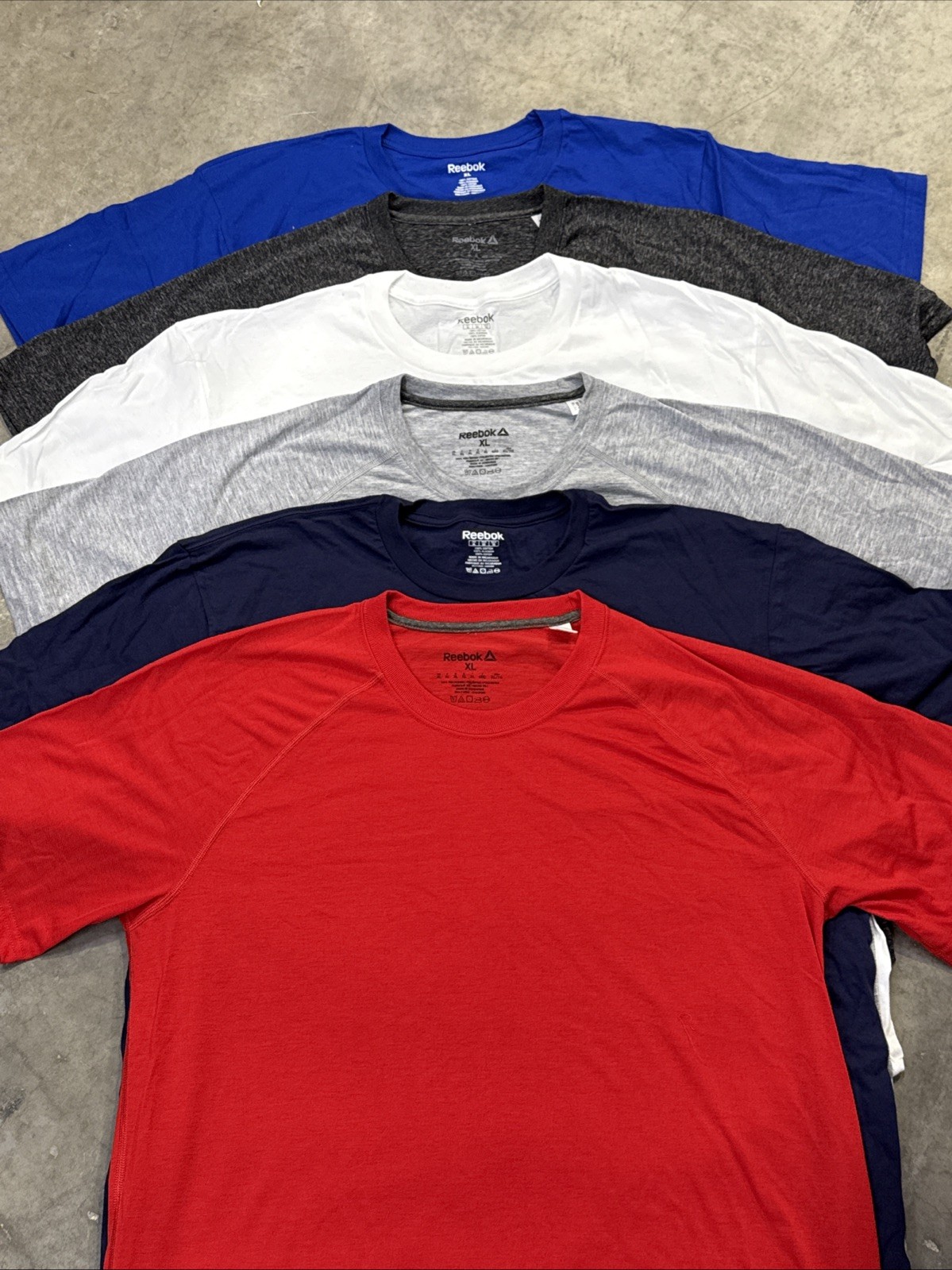 Reebok Men's Short Sleeve 6 Pack New T-Shirt, Size SMALL (6 Colors Pack) gallery