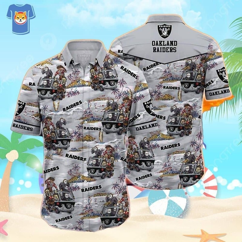 Las Vegas Raiders Hawaiian Shirt Halloween Characters Beach Lovers Gift_c0t_29