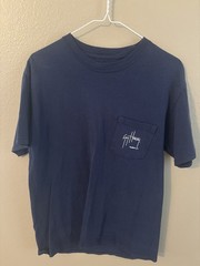 Vintage Guy Harvey Deep Blue Graphic T-Shirt Navy Blue Size MediumPocket