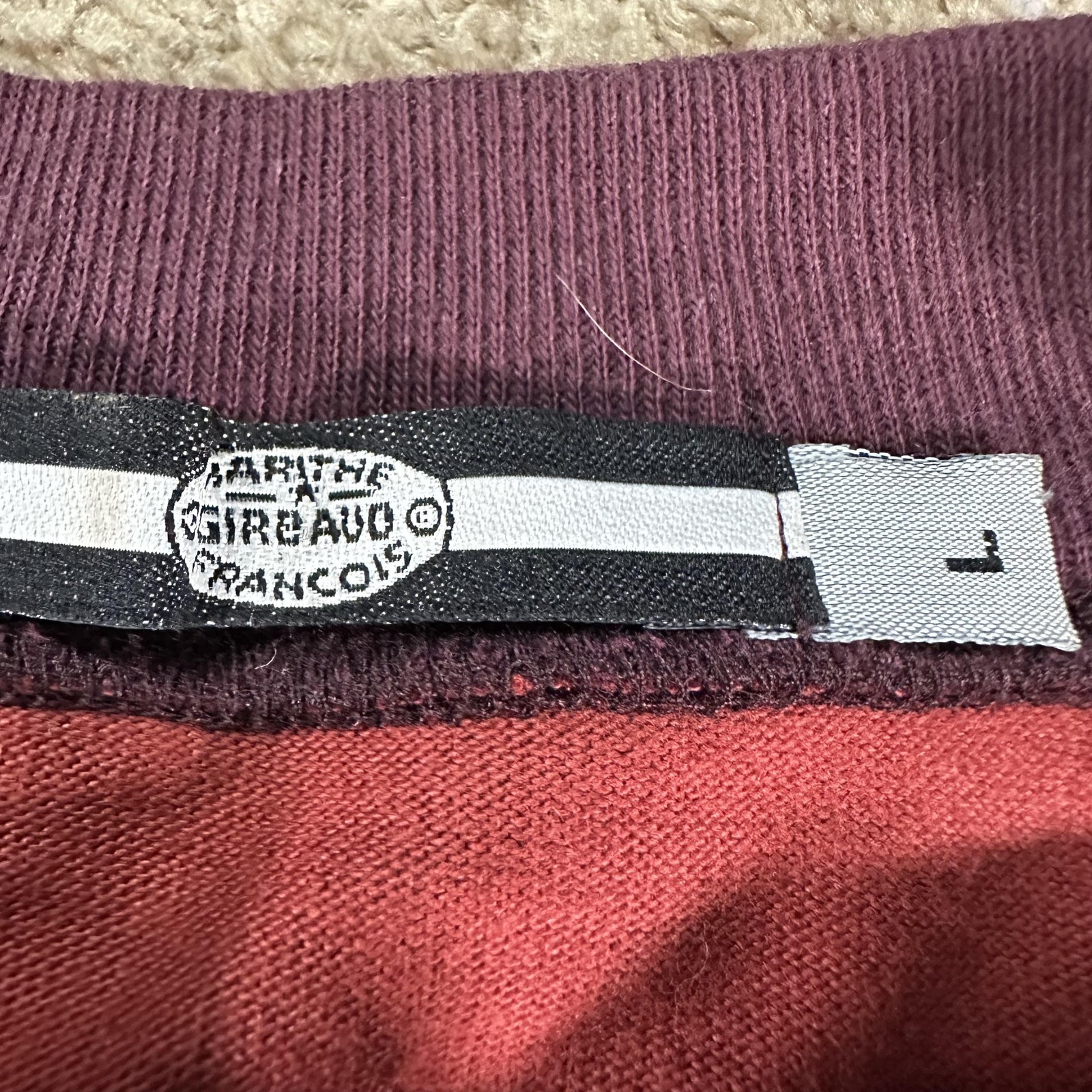 Vintage Marithe Francois Girbaud Shirt Mens Large Red Colorblock Made USA 90s gallery