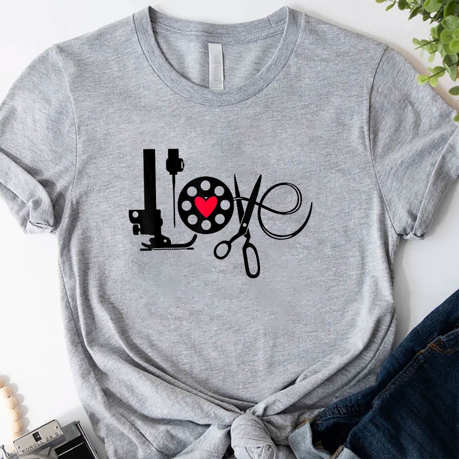 Quilting Sewing Heart Love Shirt, Quilter Sewing Lover T-Shirt Tee gallery