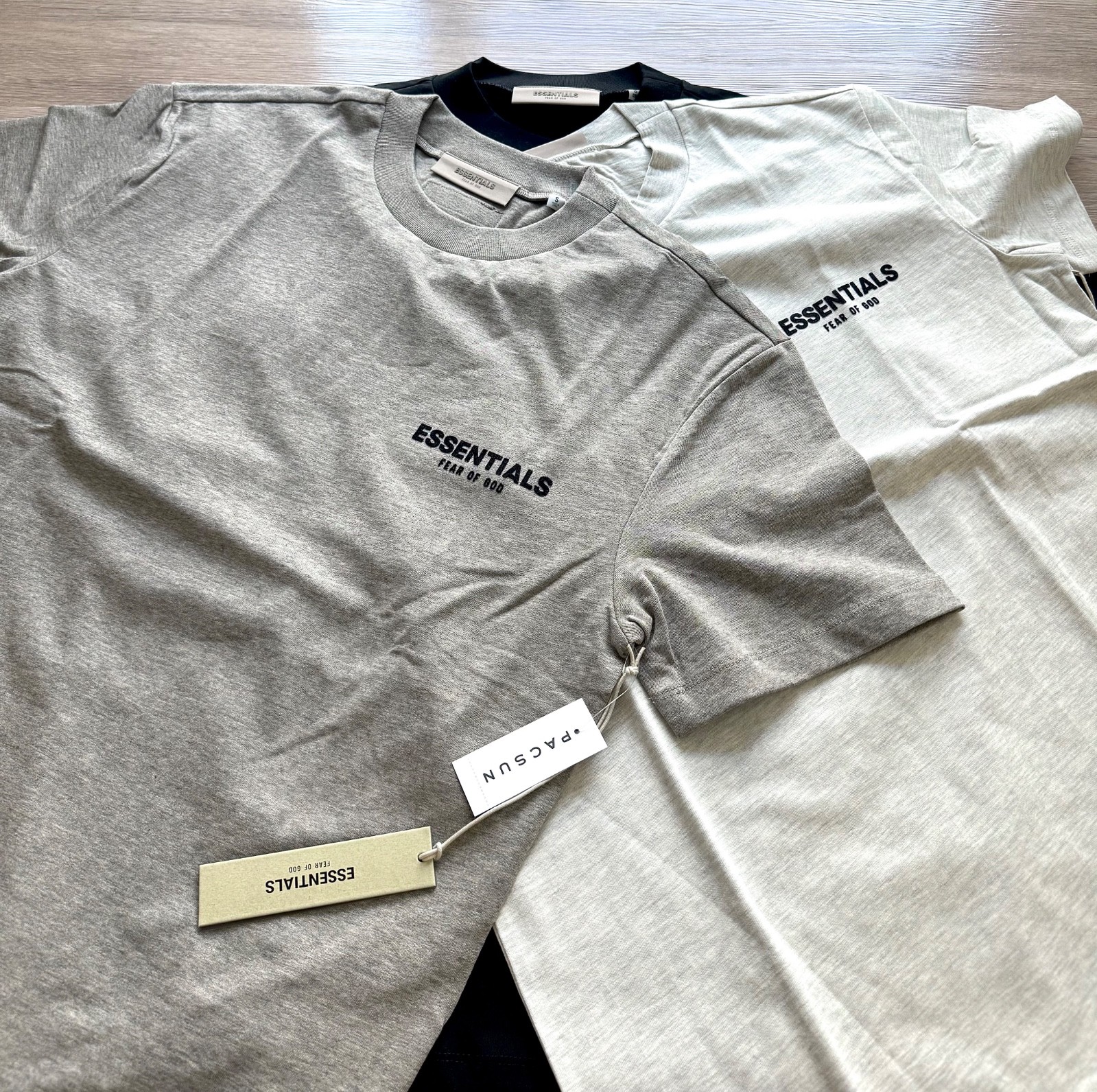 Essentials Fear of God S22 3 Colors Shirts (Black/ Light/ Dark Grey) All Size gallery