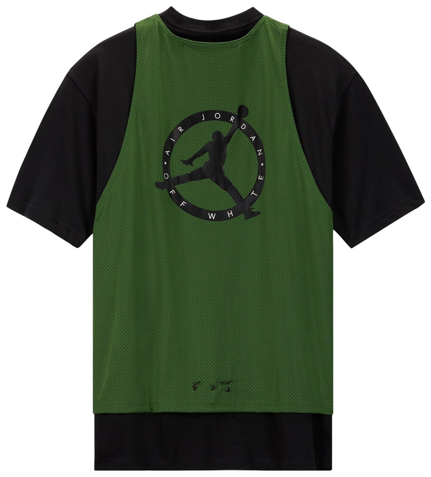 [CV3518-361] MENS AIR JORDAN X OFF-WHITE SHORT SLEEVE JERSEY TOP 'FOREST GREEN' gallery