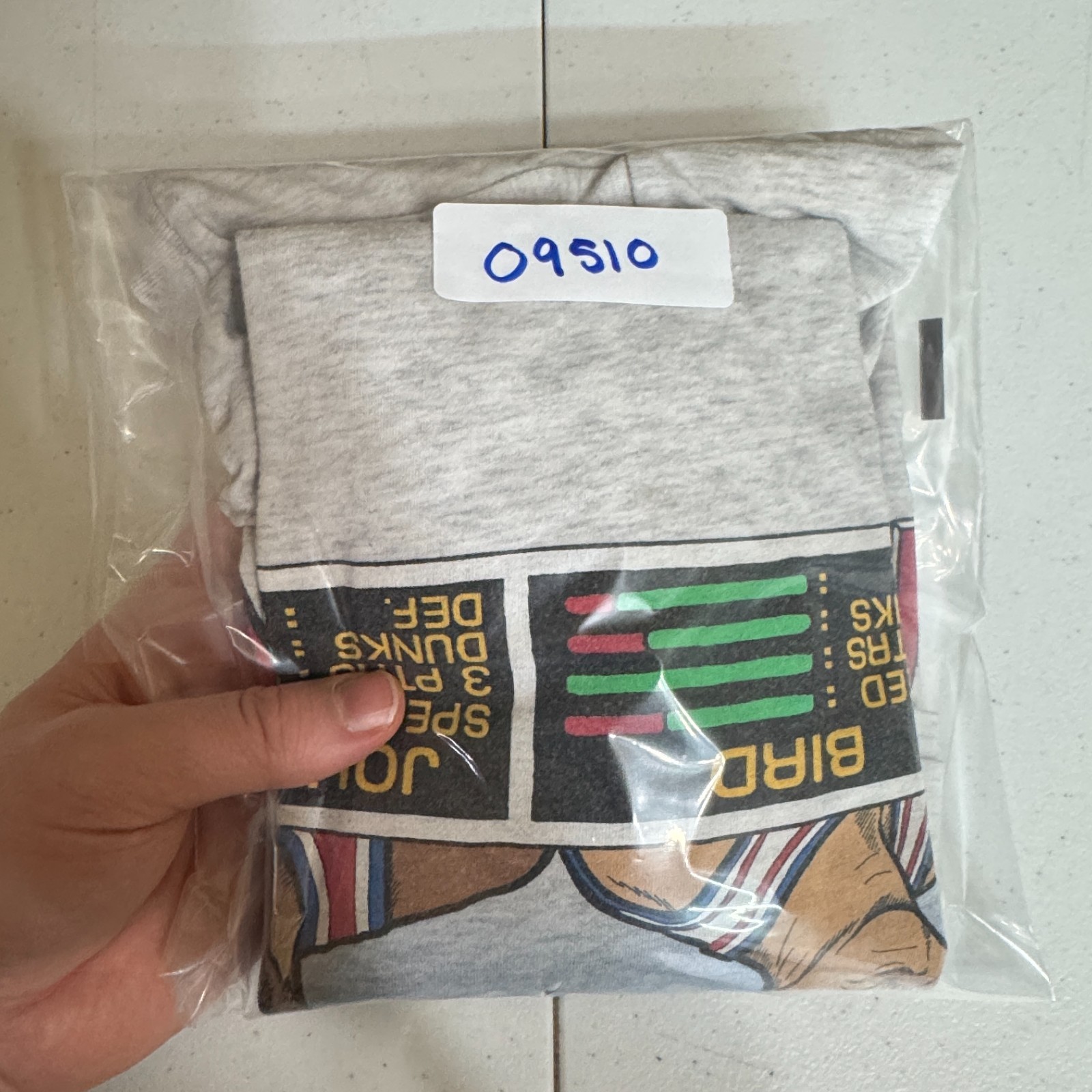 NBA Jam Tshirt Men M Gray Homage Larry Bird Magic Johnson Retro Classic USA MADE gallery