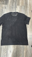 Helmut Lang Men’s Black Mesh Logo Crew Neck Short Sleeve T-Shirt L