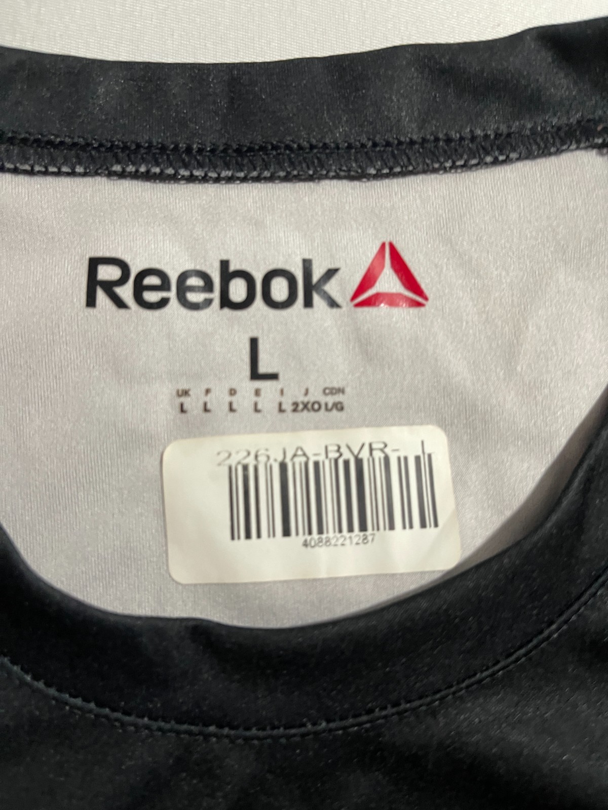 Reebok Mens Large Black Performance Training T Shirt Athletic Gym NEW gallery