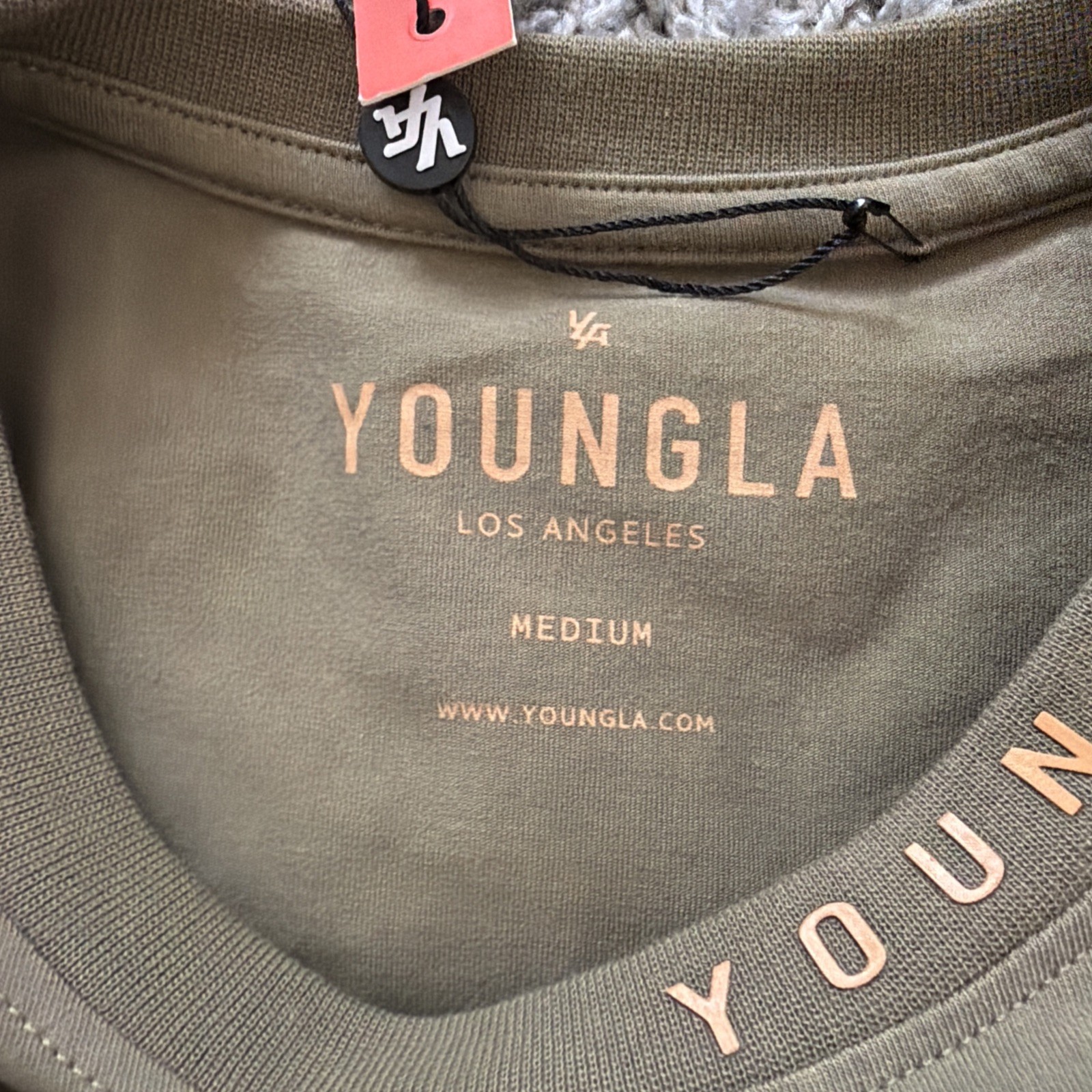 YoungLA Essential Drop Shoulder TeeOlive Green Size Medium (Brand New with Tags) gallery