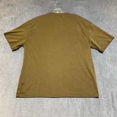 Manfinity WHAT Tee Shirt Mens Large Olive Green Summer Trendy Everyday Wear