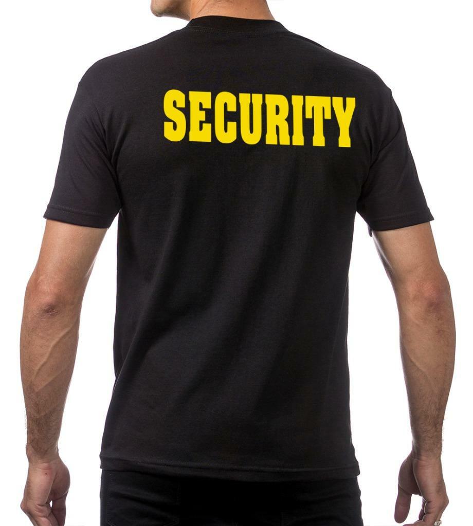 MENS SECURITY GUARD UNIFORM MMA HEAVY WEIGHT TIGHT NECK DURABLE THICK T-SHIRTS gallery