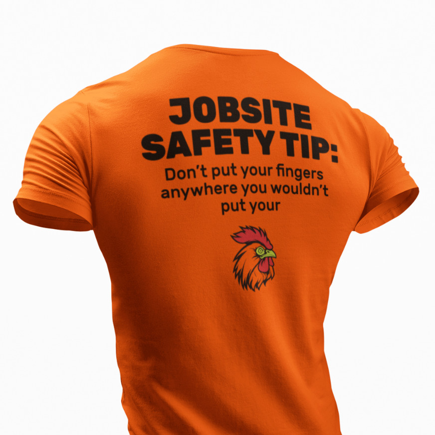 Jobsite Safety Humor T-Shirt Dont Put Your Finger Funny Work Safety Reminder Tee gallery