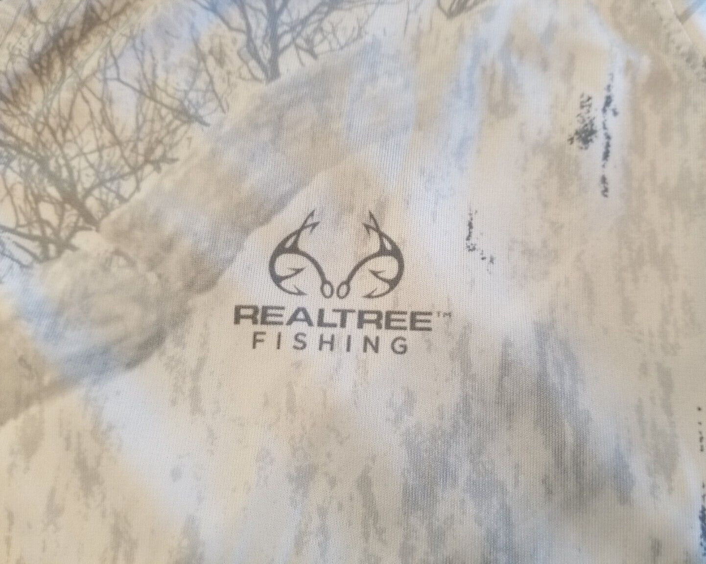 Habit Realtree Fishing Men Large S/S T Shirt 40+ Solar Factor Stretch Gray Camo gallery