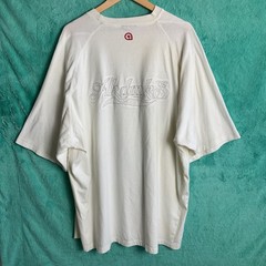 Akademiks Y2K Mens Oversized Tee White 3XL Pure Cotton