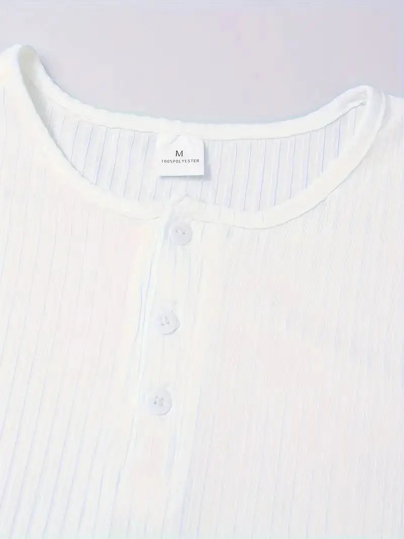 AMen's Collarless Breasted Henry Shirt Top Fitness High Stretch Base Shirt gallery