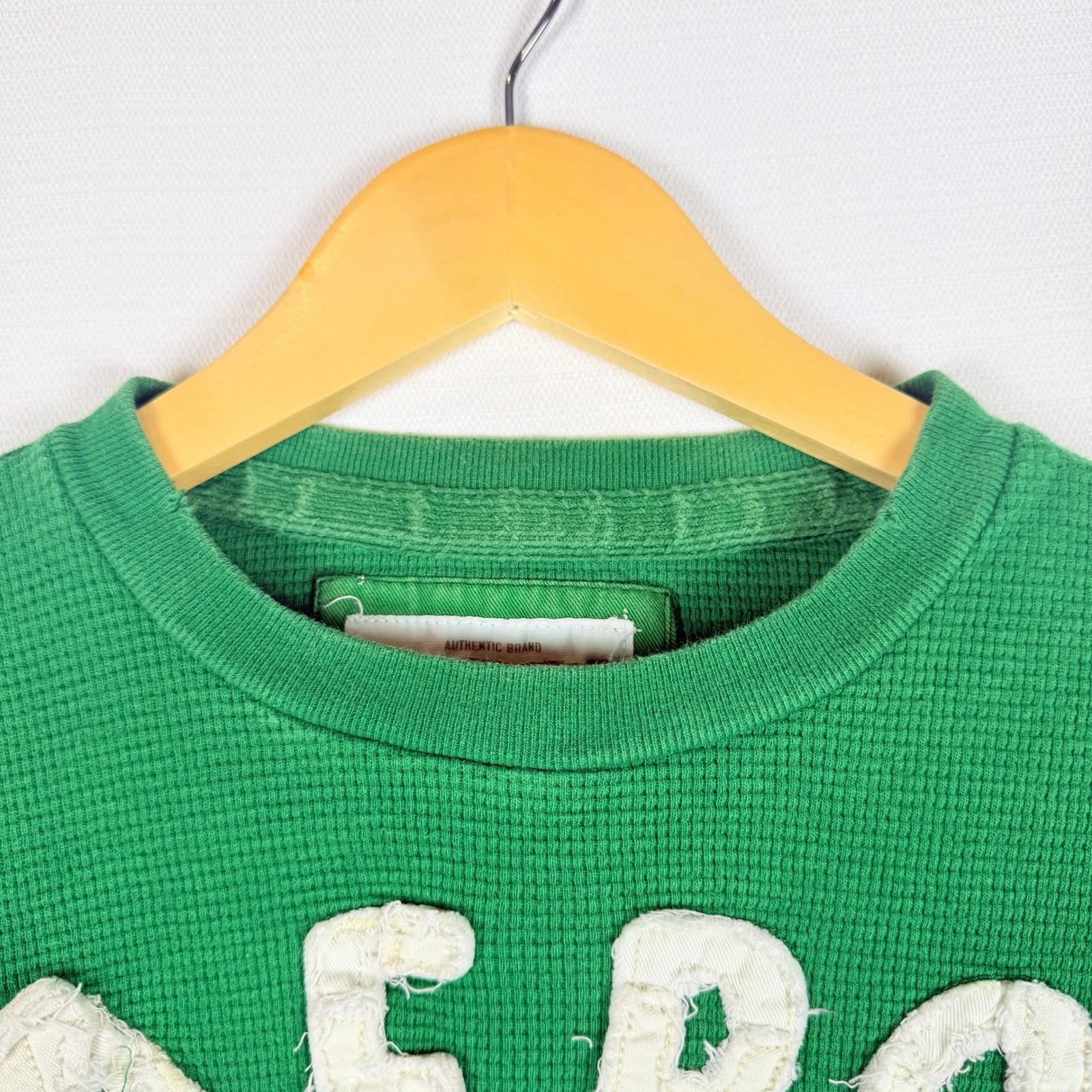 Vtg Y2K Aeropostale Mens Thermal Shirt Large Green Waffle Knit Skater Grunge gallery