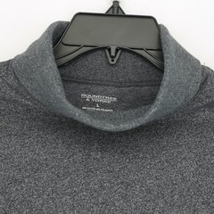 Roundtree & Yorke Men’s Long-Sleeve Shirt L Black Seamless Neck 100% Cotton NWT