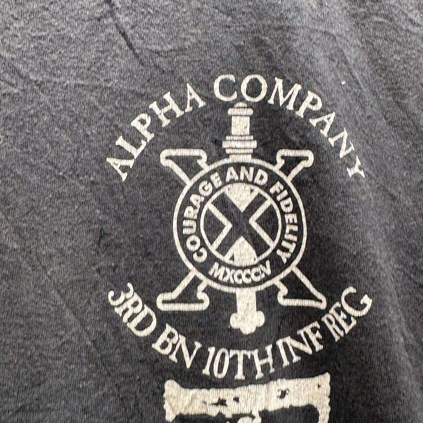Alpha Company Military Reapers Shirt Mens M Grim Reaper Graphic Tee Distressed gallery