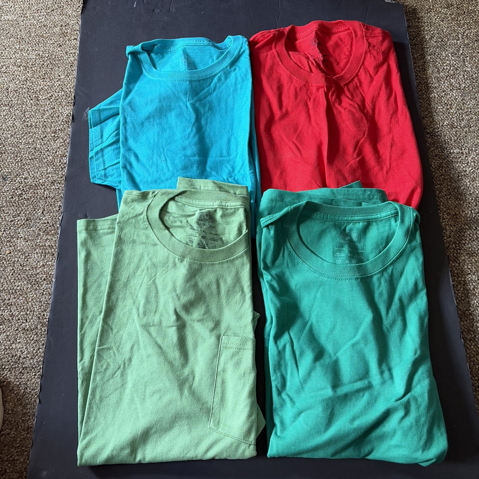 4 Fruit of the loom Men's Cotton Plain Crew Neck Short Sleeves T-Shirts XL NEW gallery