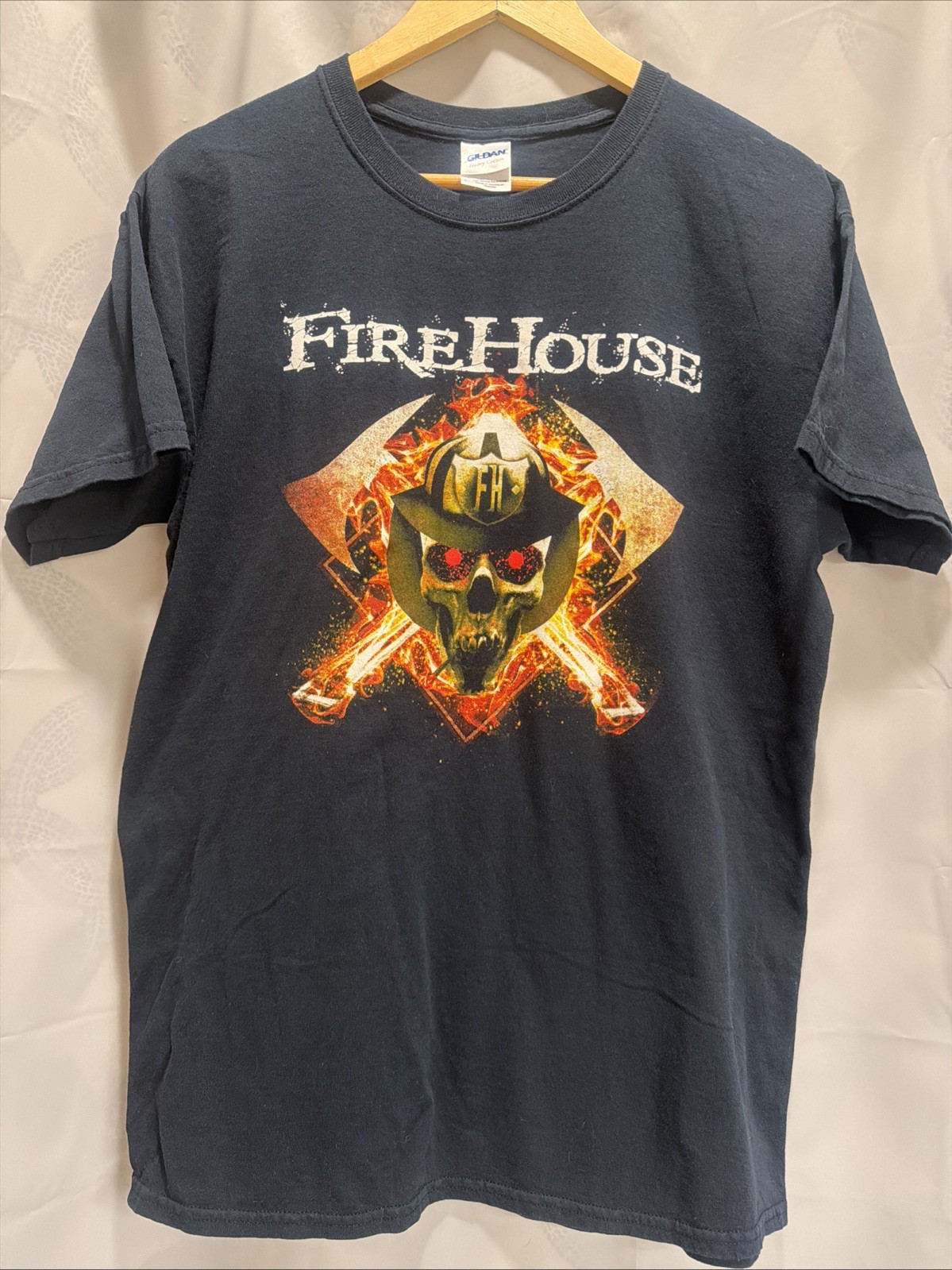 VTG 90/Y2K FIREHOUSE Sparky Hard Rock Heavy Metal Hair Band Black T Shirt Men L