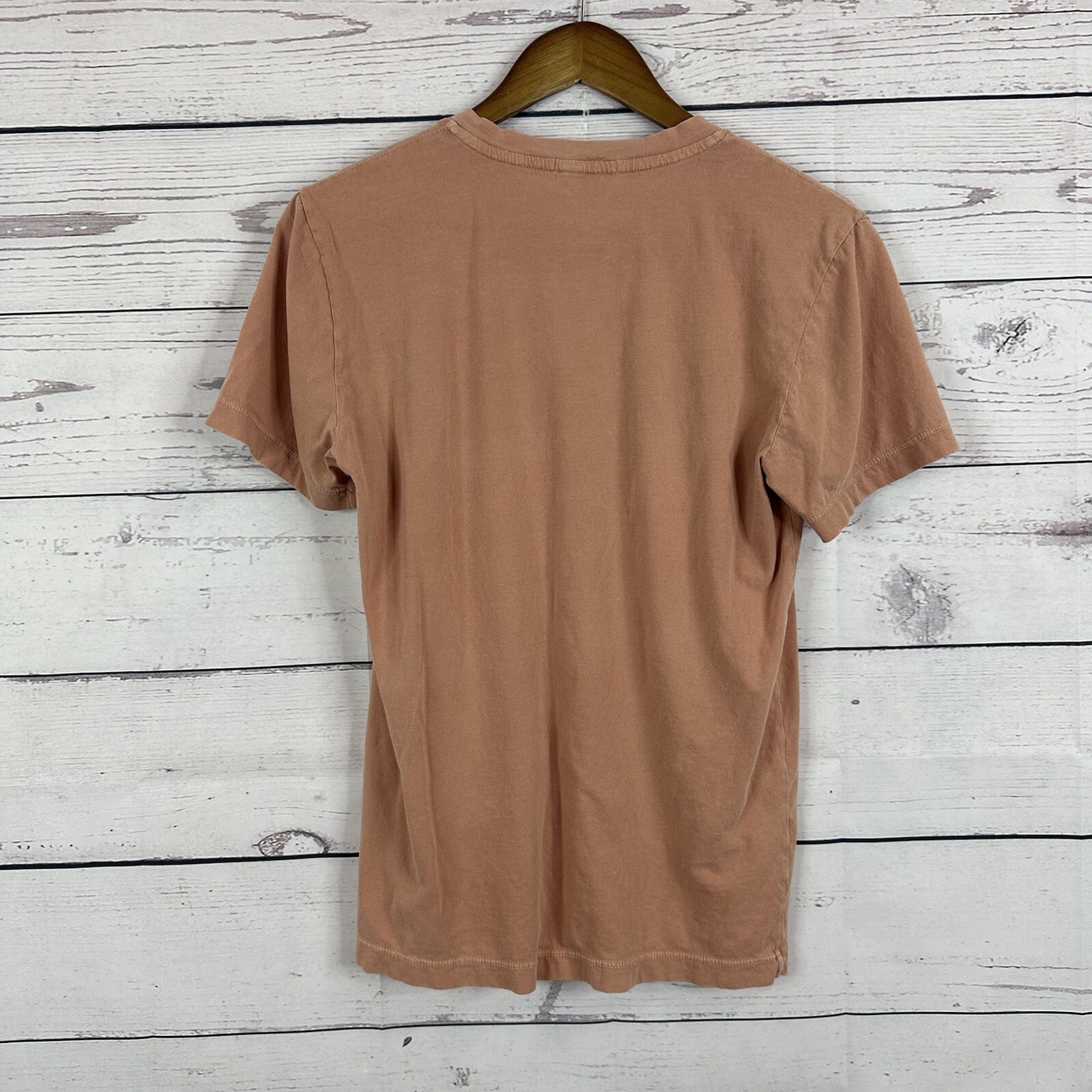 Standard James Perse Tee Shirt Mens XS Peach Distressed Vneck Basic Casual gallery