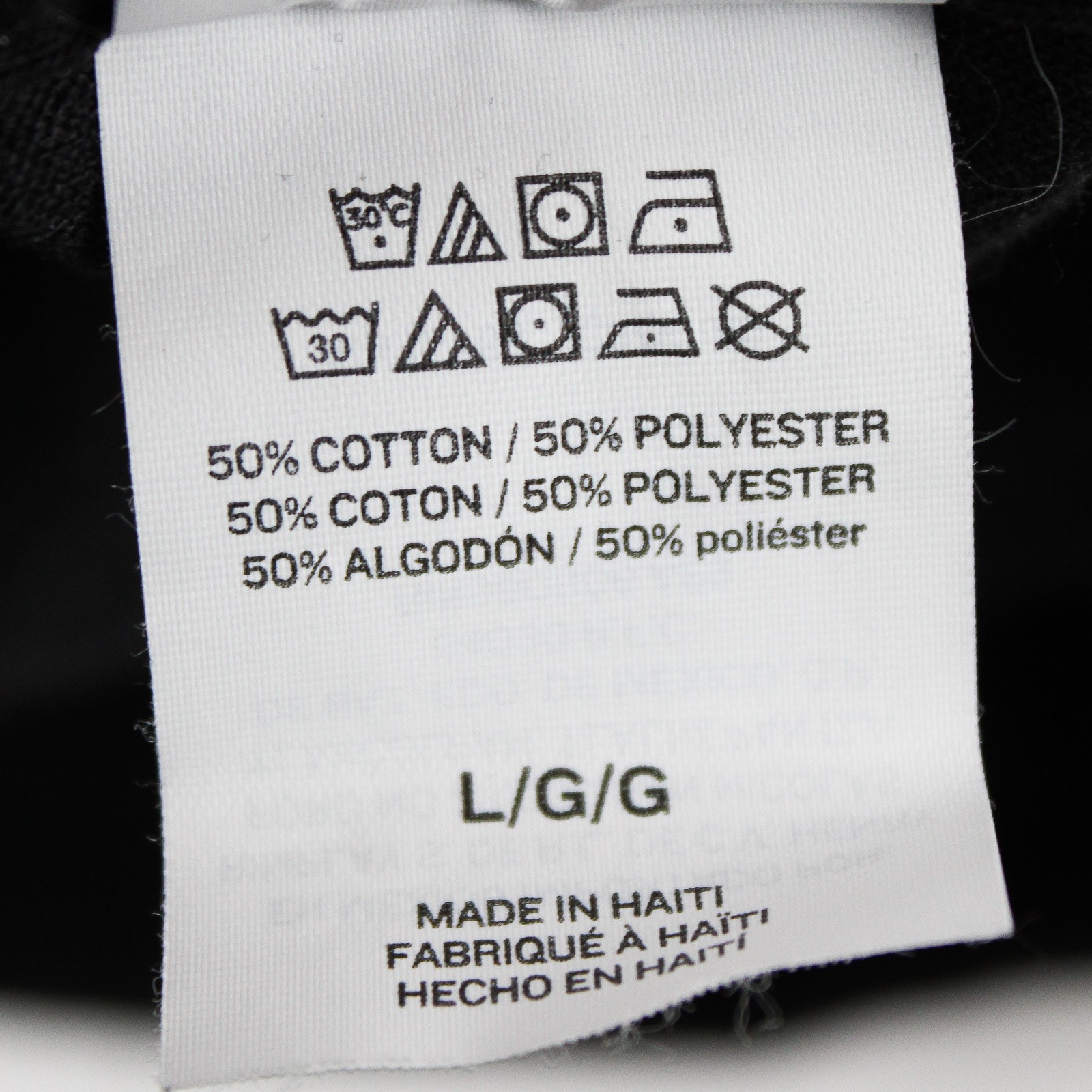 Hanes EcoSmart Solid Black Short-Sleeved Crew Neck T-Shirt Men's Size Large gallery