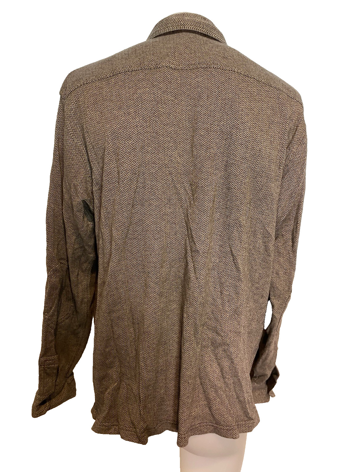 Polo Ralph Lauren Brown Herringbone Long Sleeve Pullover Size L gallery