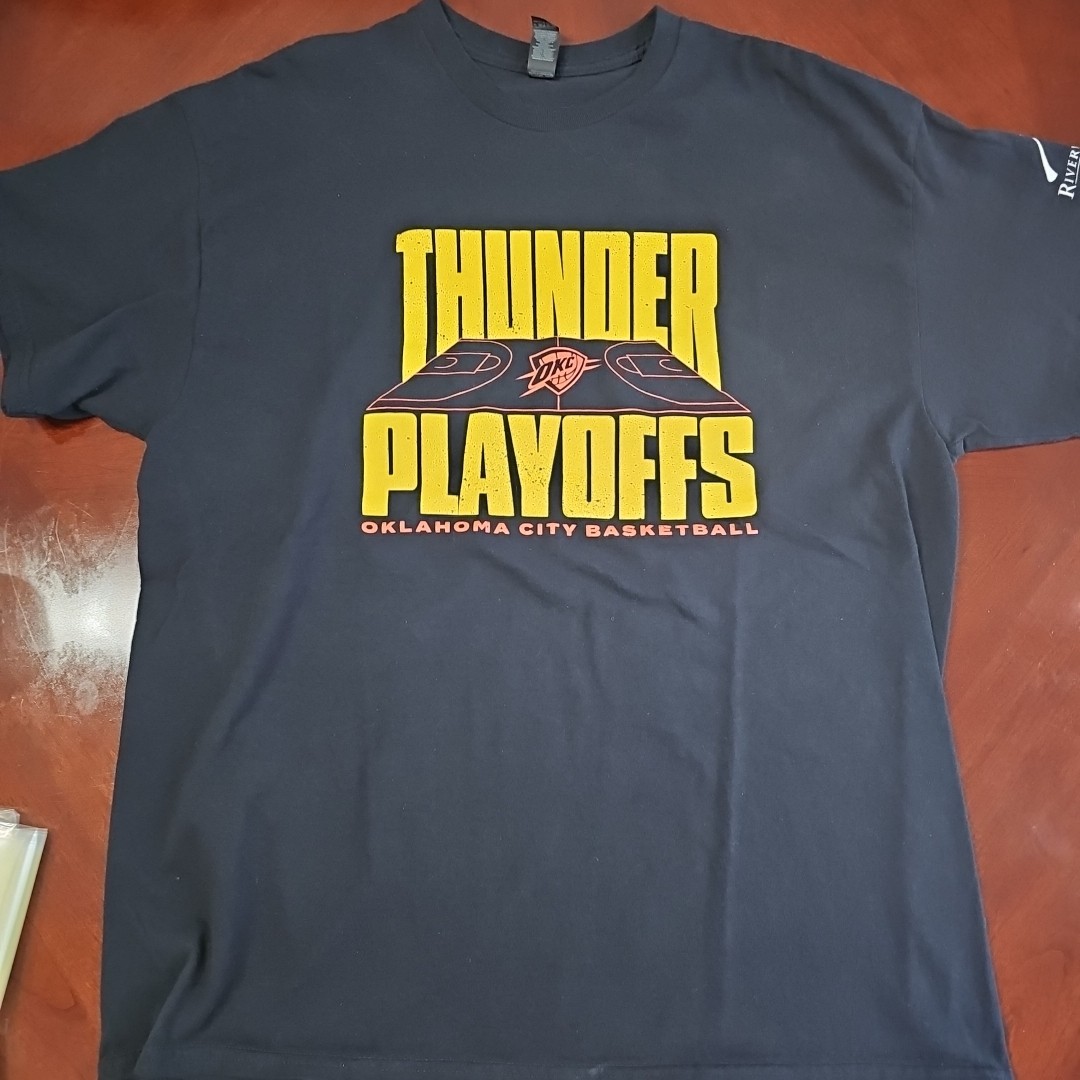 2025 NBA Playoffs Series 2 Game 2 OKC Thunder Shirt Mens Black XL gallery
