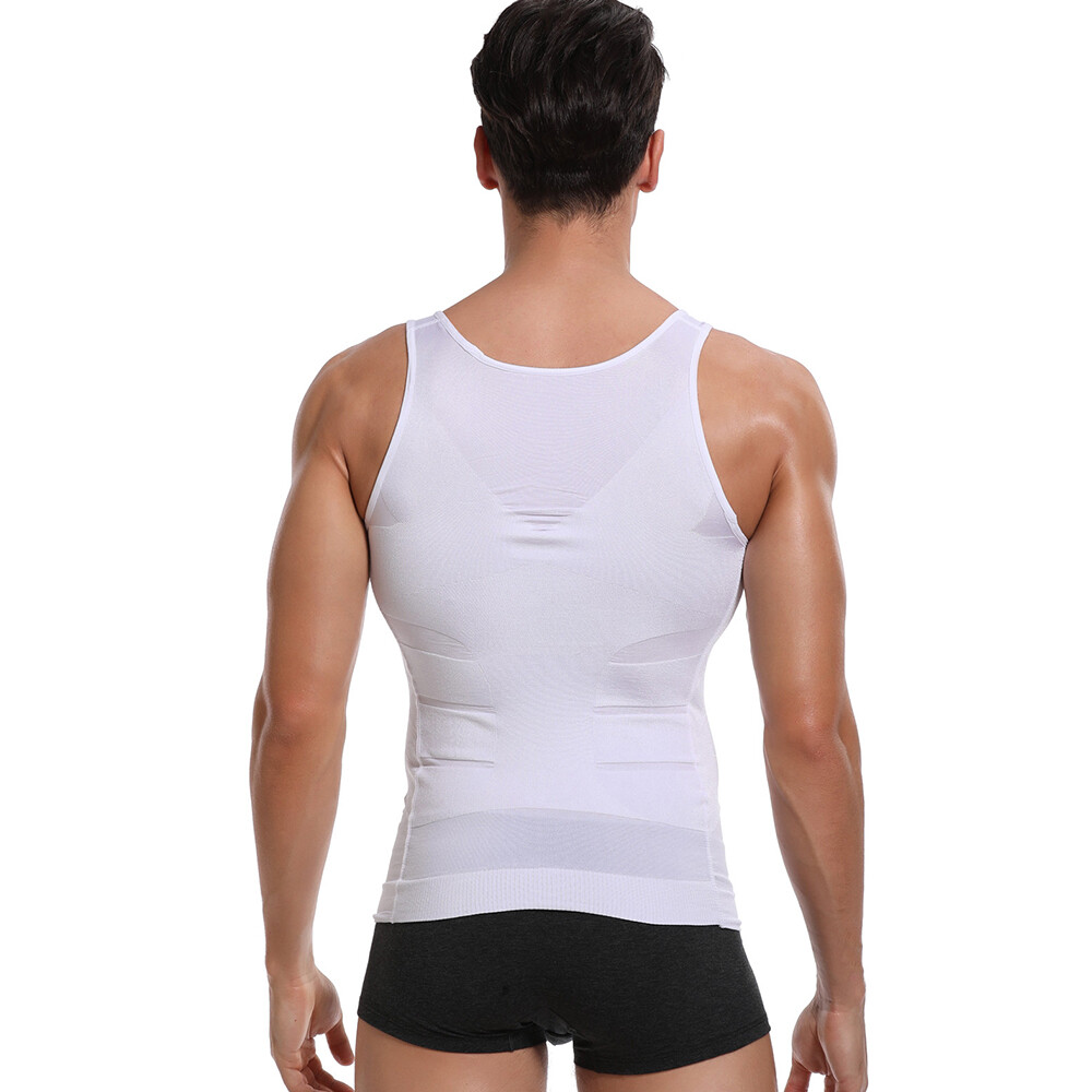 Men Abs Tummy Control Slimming Body Shaper Undershirt Male Mesh Tank Top Vests gallery